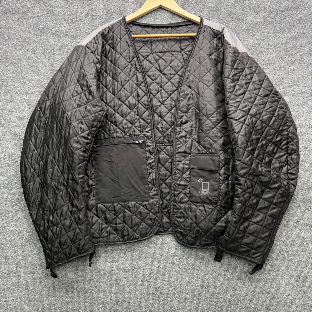 Bilt Quilted Motorcycle Jacket Liner Mens XL Black Long Sleeve Thermal Outdoor